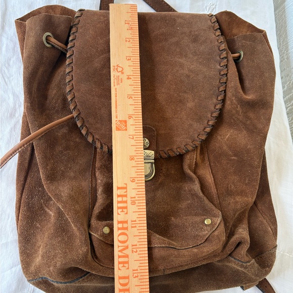 Brown Suede Backpack Patricia Nash heavy suede Large !!! main image 6